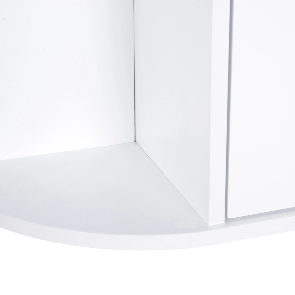 Armadio da bagno con specchio ¨C Zephmum ¨C Bianco 66x17x63 cm