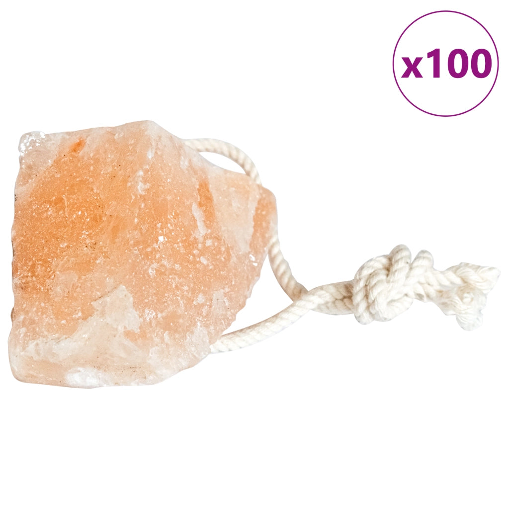 Pietre per leccare Sale 100 pezzi con corde per il bestiame 12,5 kg Rosa