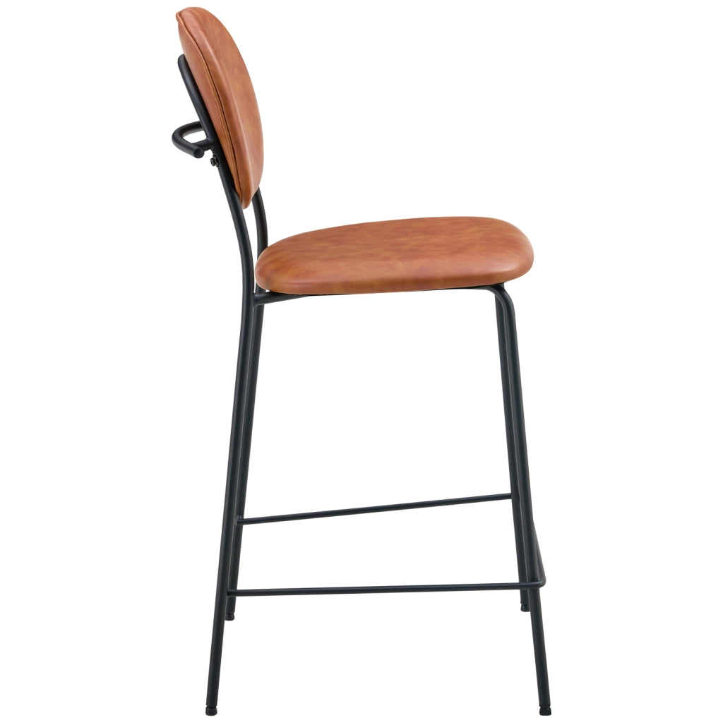 Set di 2 sgabelli da bar EDMOND imitazione cognac