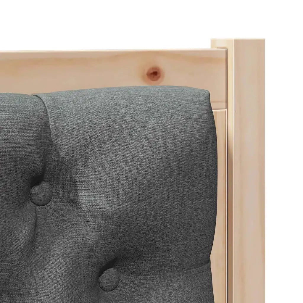 Testiera | Testata marrone e grigio scuro 75 cm Legno di pino massello
