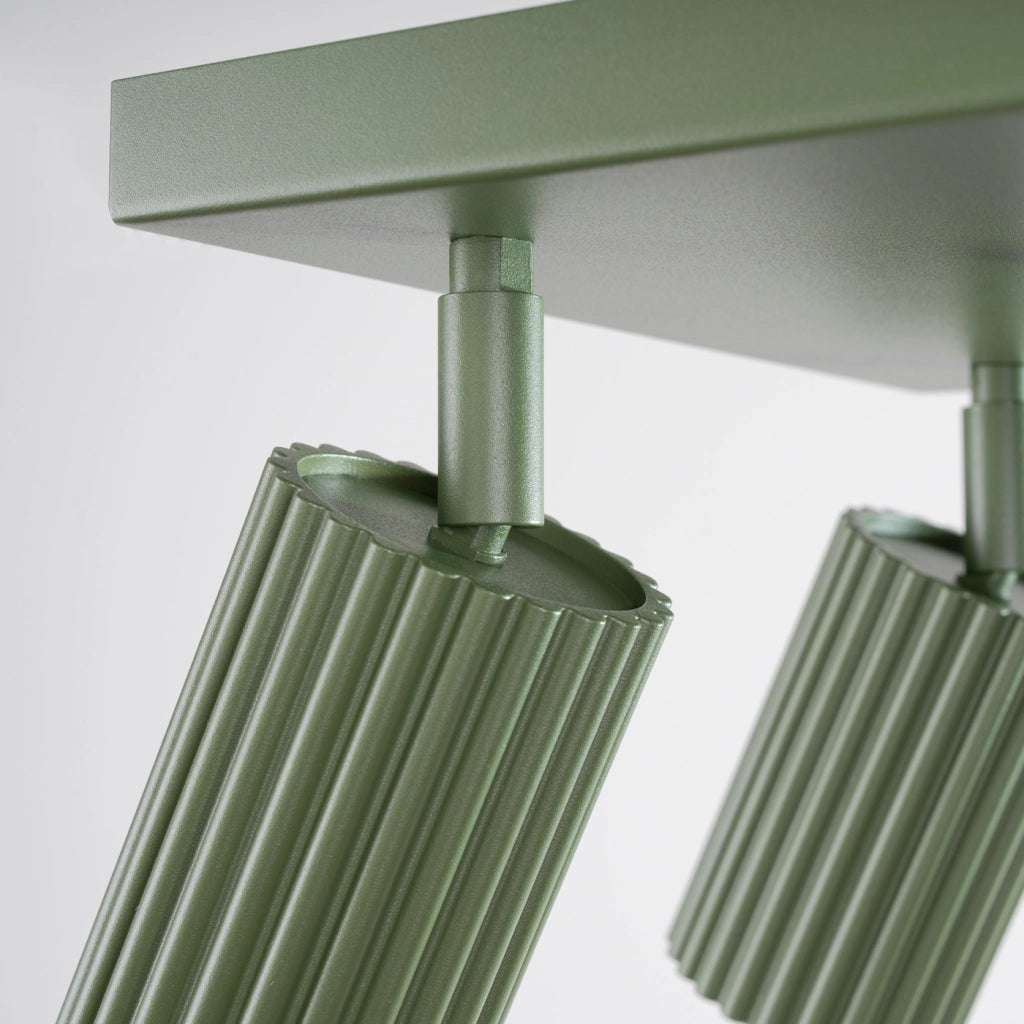 Lampada da soffitto KARBON 4 verde oliva