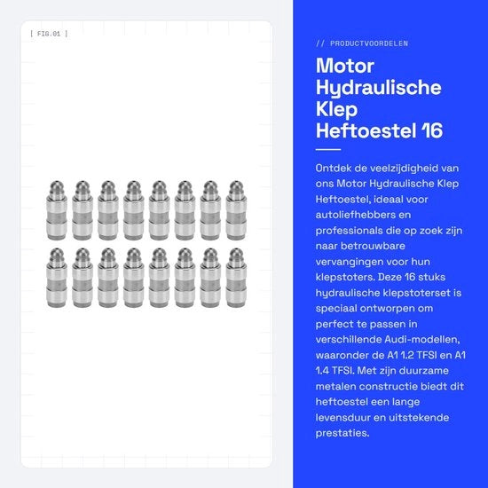 Kit di sostituzione idraulico a 16 pezzi per pompa di benzina - compatibile con A1 1.2/1.4 TFSI - cod. OEM 420009810 - materiale metallico - pompa di benzina