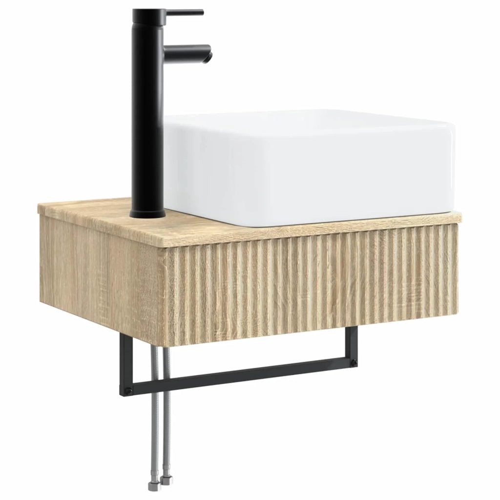 Set di mobili per il bagno 5 pz Rovere Sonoma 3407281