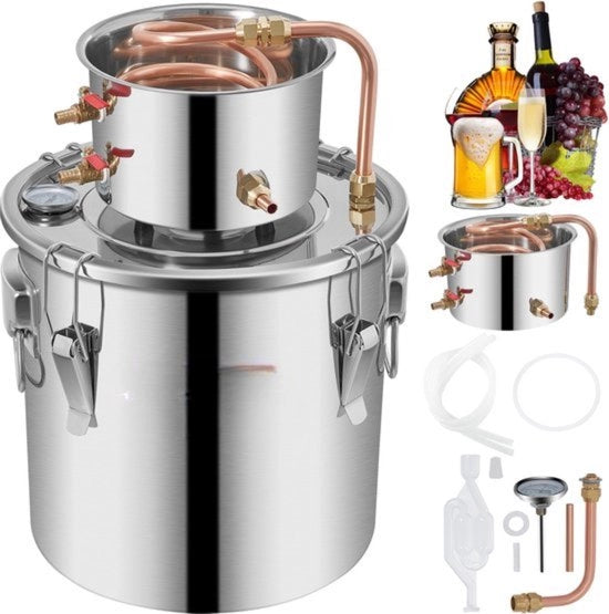 Destilleerapparaat 12L - Destilleerketel per Alcol e Olii Eteriche