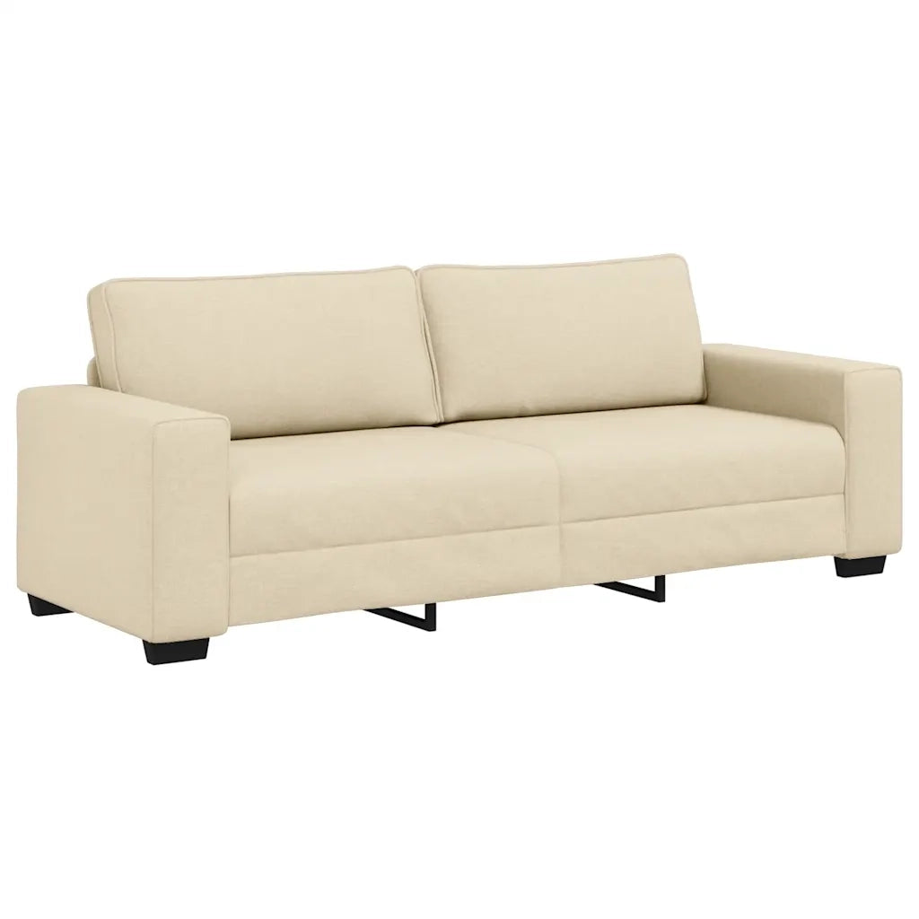 Divano a 3 Posti-Sofa 3 Posti Crema 180 cm in Tessuto 540704