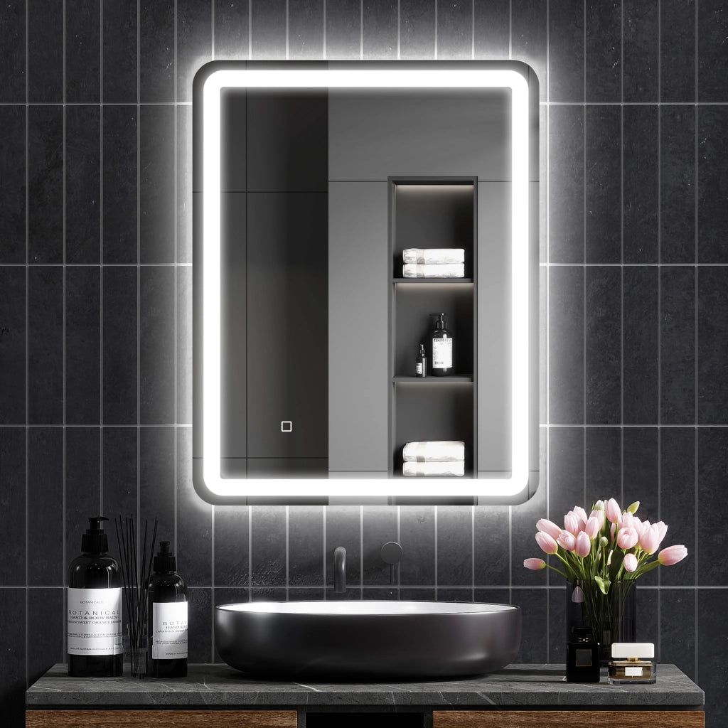 Specchio da Bagno con Luci LED ¨C zephmum ¨C Bianco 70x90 cm IP44