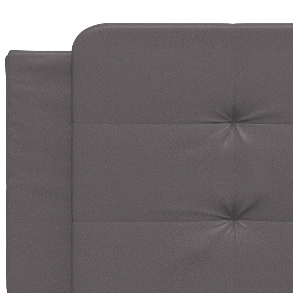 Letto con Materasso Zadar Grigio 200x200 cm in Similpelle