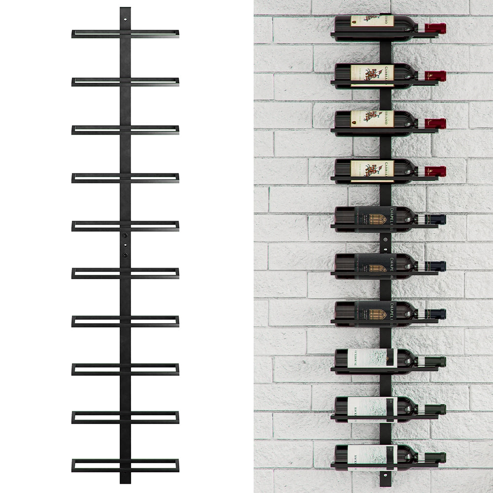 Stand Portabottiglie da Muro Scaffale Capacità 10 Bottiglie Cantinetta Bar Vino
