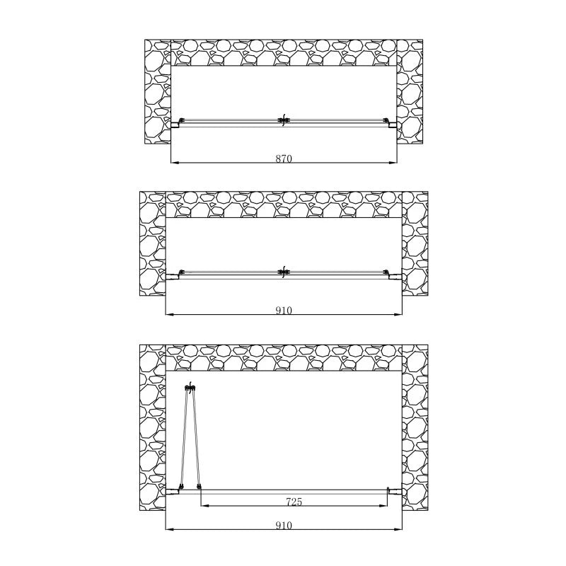 Porta Pieghevole 87-91x185h 4mm Cromato - Volta