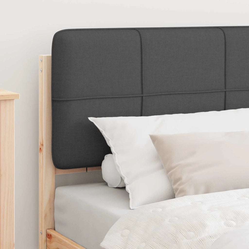 Letto con Testiera Rivestita-Struttura Letto con Testiera Grigio scuro 100 x 200 cm 192215