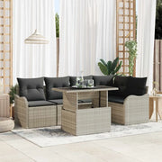 Set Divano da Giardino con cuscino 6 pcs Grigio chiaro 3357205