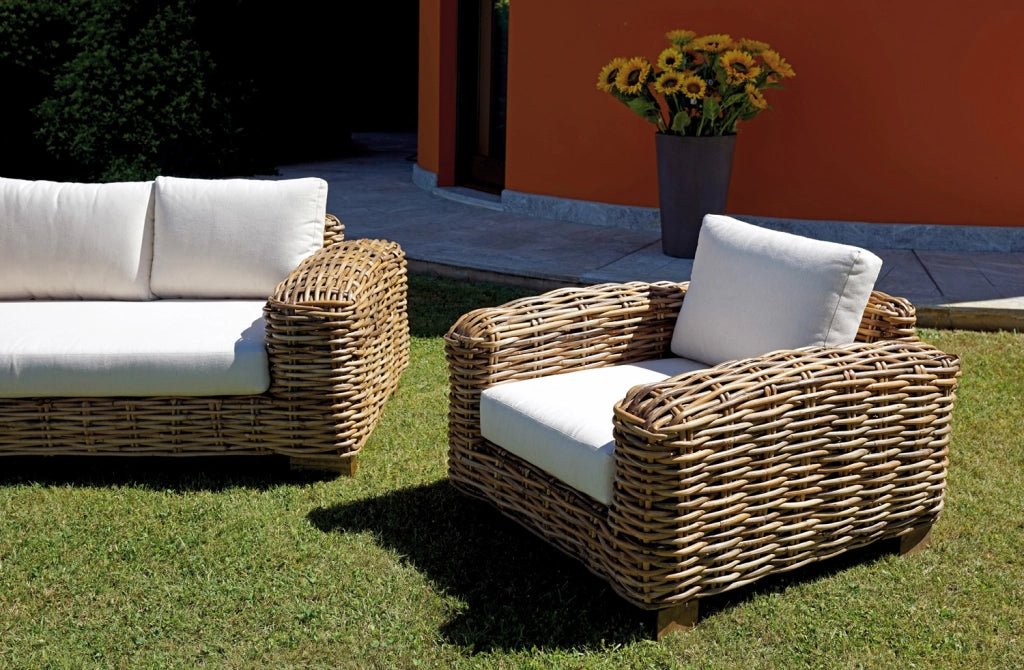 Set Bangalore Rattan Gigante Nat/Cusc Ecru' 4 Pz