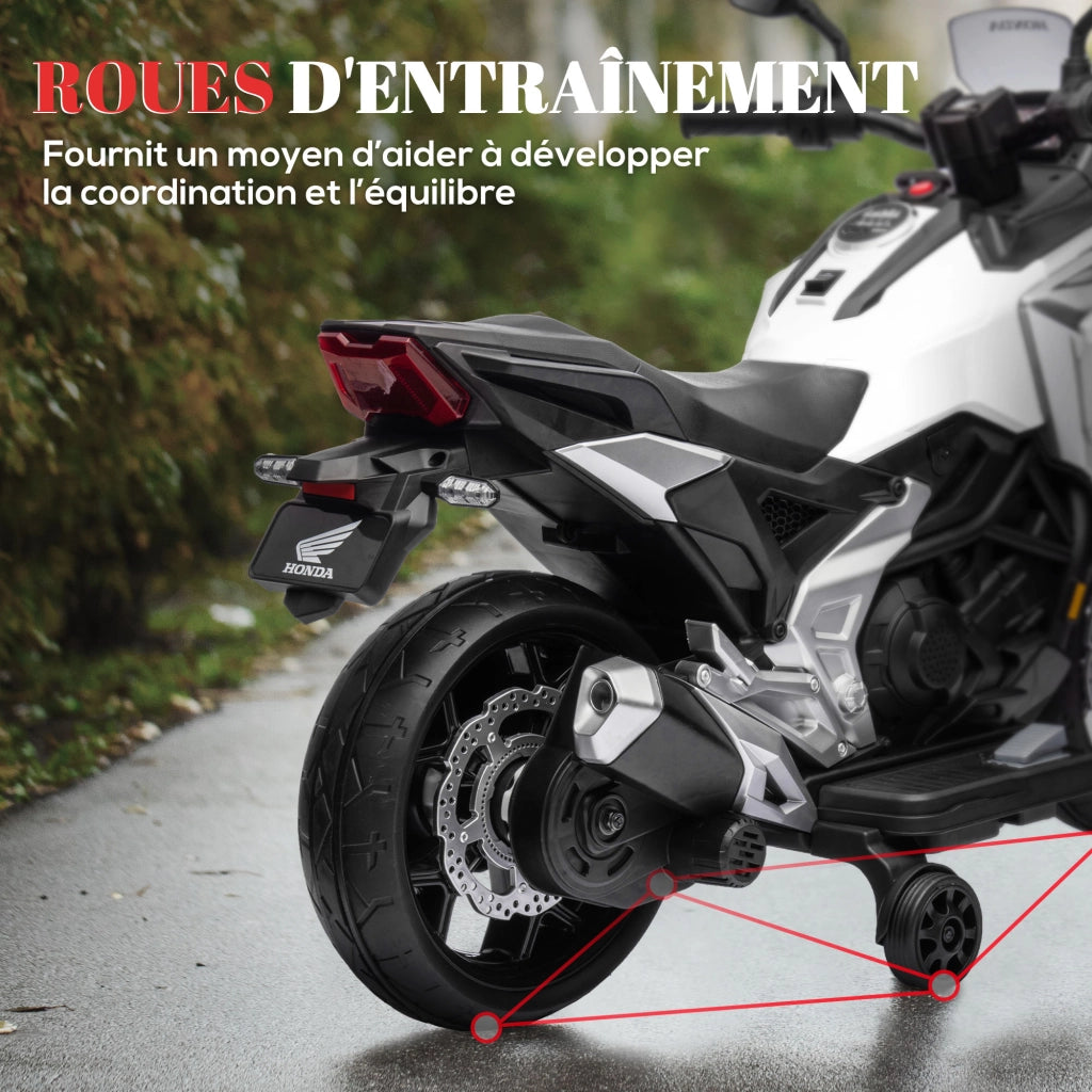 Moto elettrica per bambini ¨C zephmum ¨C bianco
