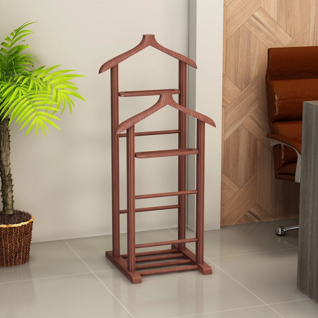Appendiabiti in legno "Beta" - 33 x 46 x 120 cm - Marrone