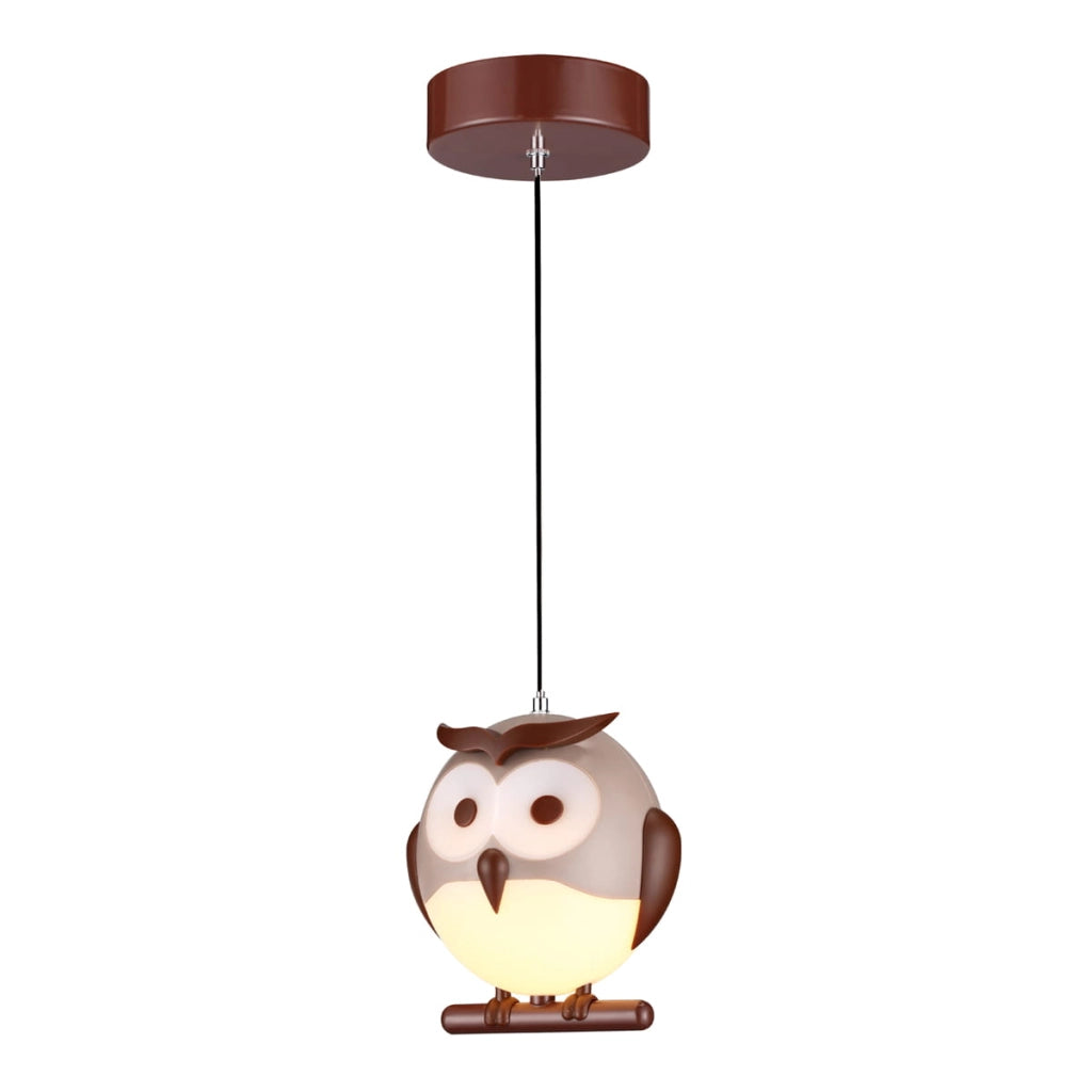 Lampada a sospensione Milagro OWL ML243 E14 40W marrone