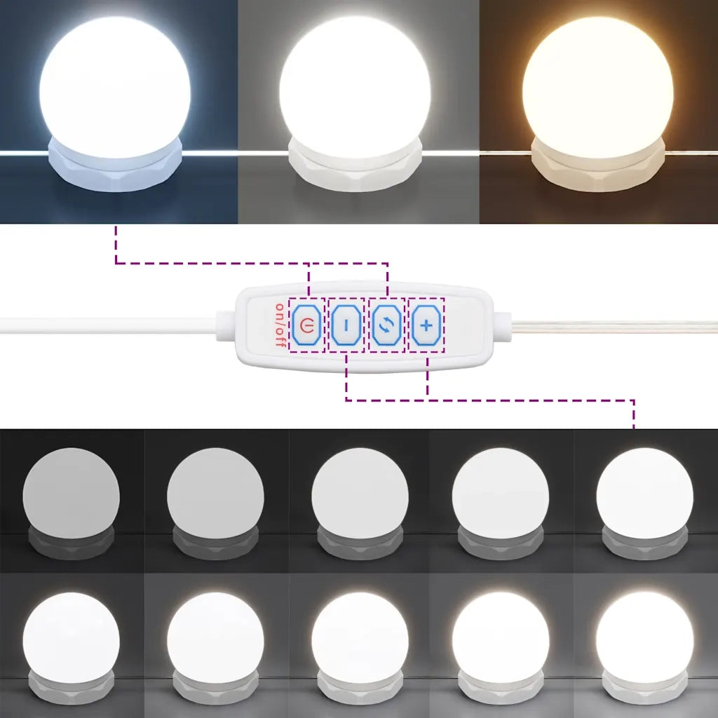 Mobile a Specchio con LED Bianco 76x15x55 cm CFW6505120