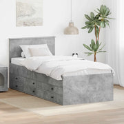 Daybed Grigio Cemento e Nero 70 x 190 cm Legno multistrato 3408539