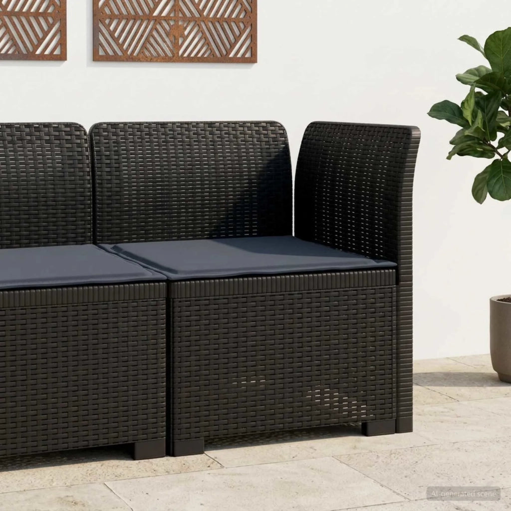 Divano da Giardino a 1 Posto con Cuscino Aspetto Rattan PP 8011819
