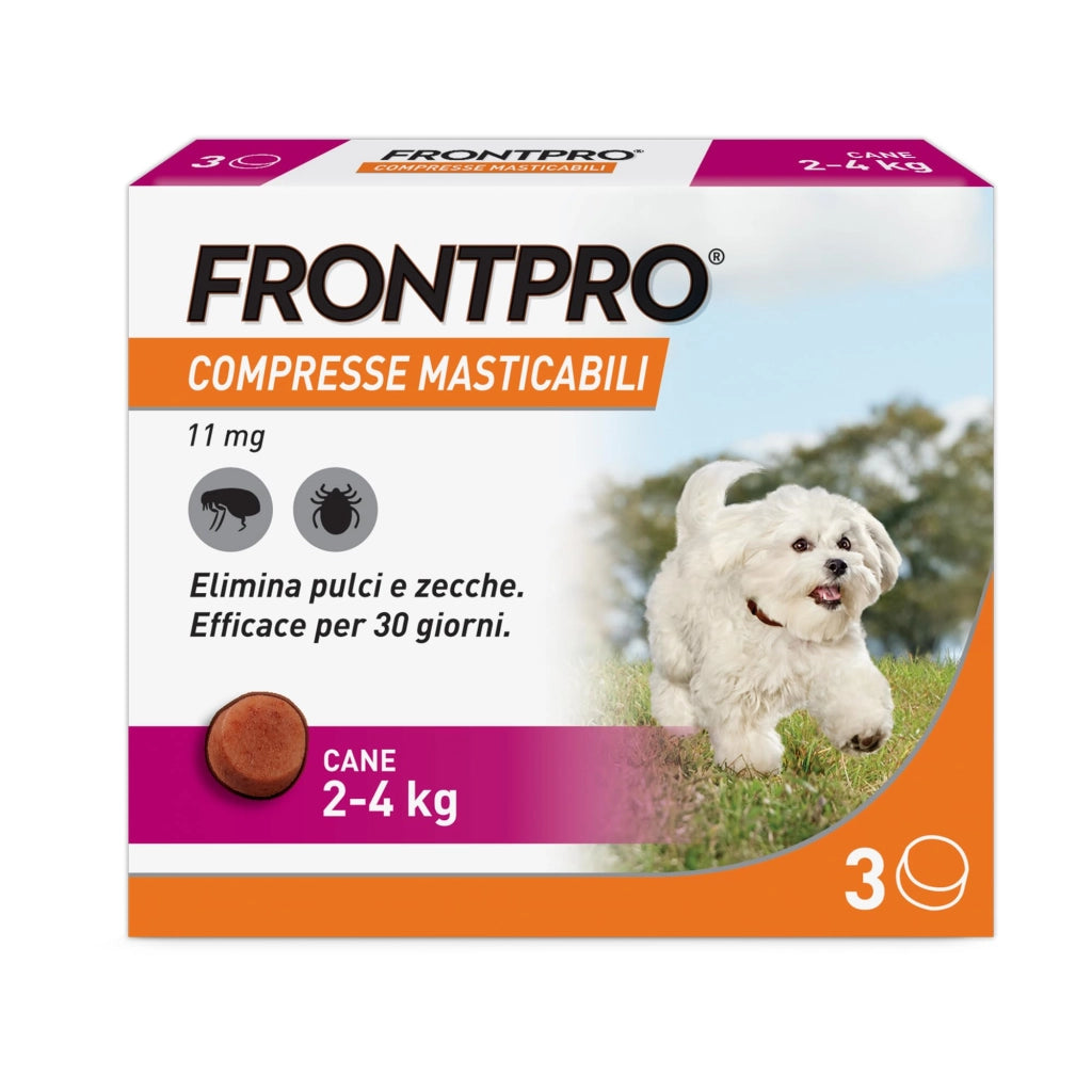 Frontpro Compresse Masticabili per Cani 24 kg Confezione 3 Compresse