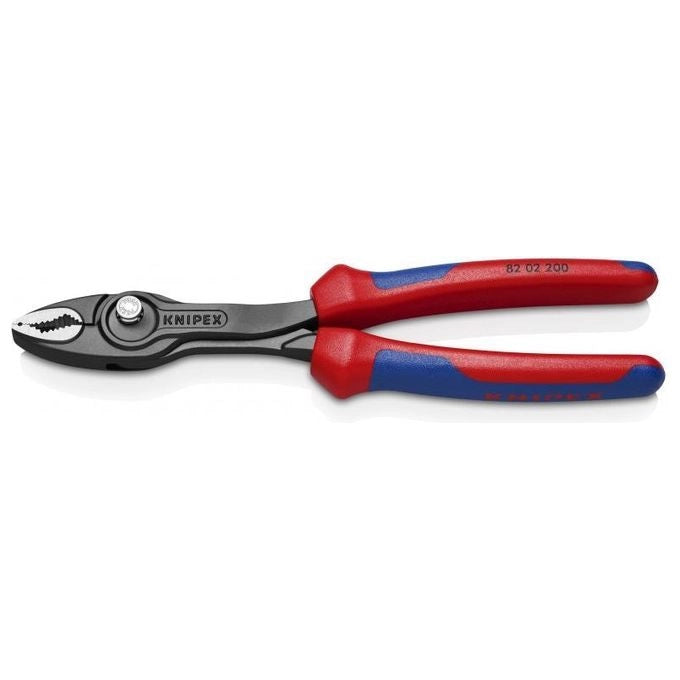 Knipex 82 02 200 TwinGrip Pinza a Presa Frontale e Laterale 200 mm 5 posizioni capacita' 4 22 mm colore Nero