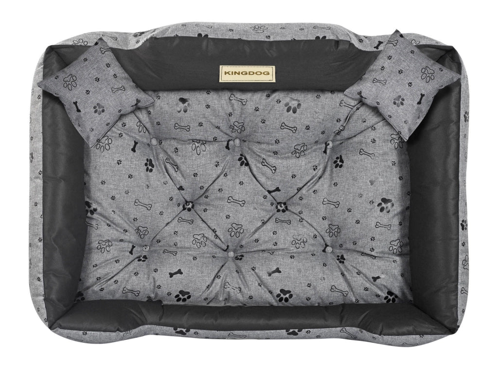 AIO FACTORY 115x95 cm KINGDOG Cuccia per cani impermeabile personalizzabile Ossa nere