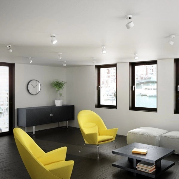Faretto PIXIE inclinabile bianco cromo 230V LED GX53 7W
