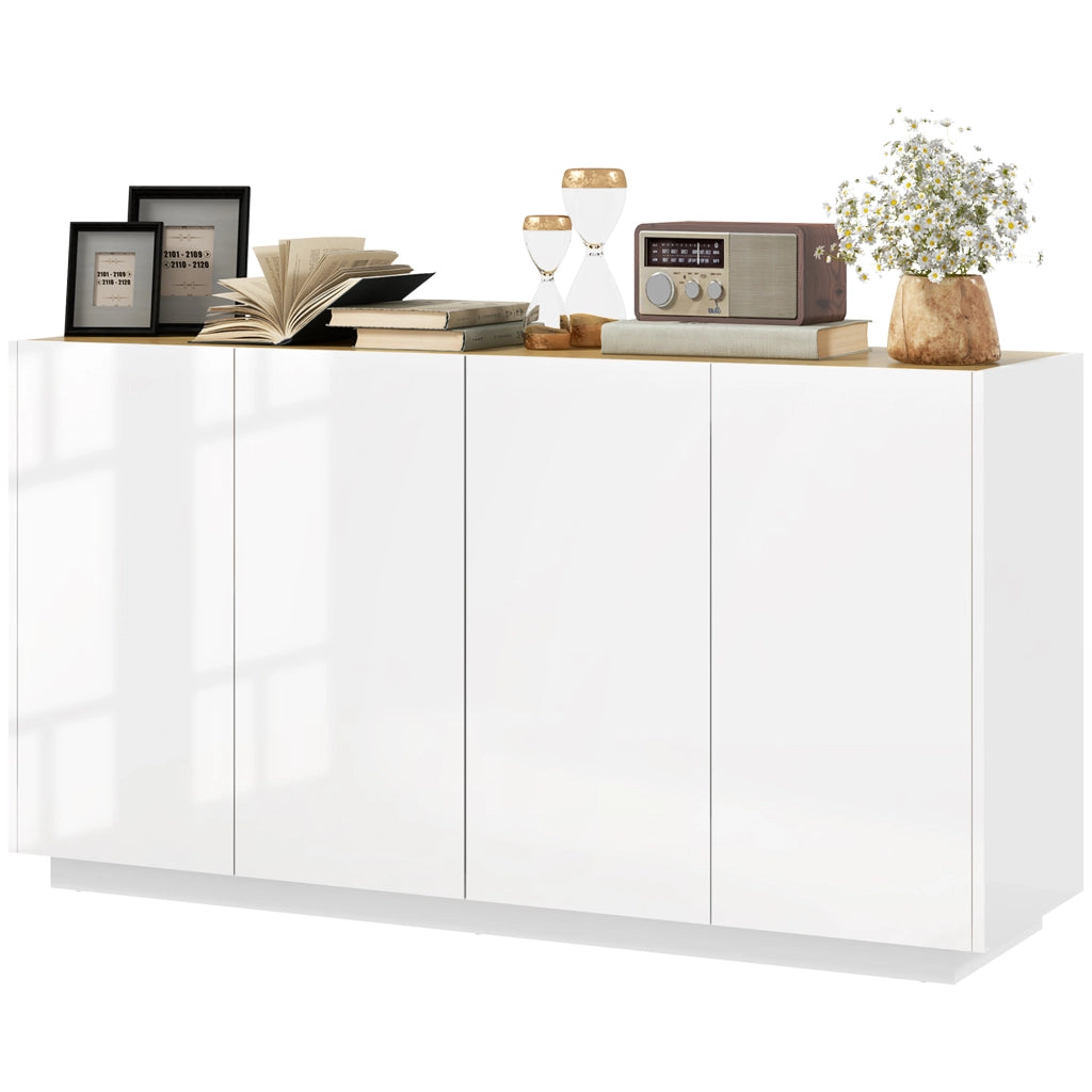 Buffet con ante ¨C Minimal ¨C Bianco laccato 140x40x75 cm