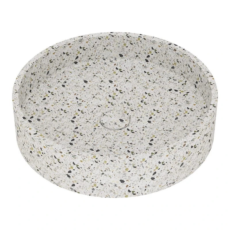 Lavabo da appoggio circolare 425x425x100 mm con piletta inclusa