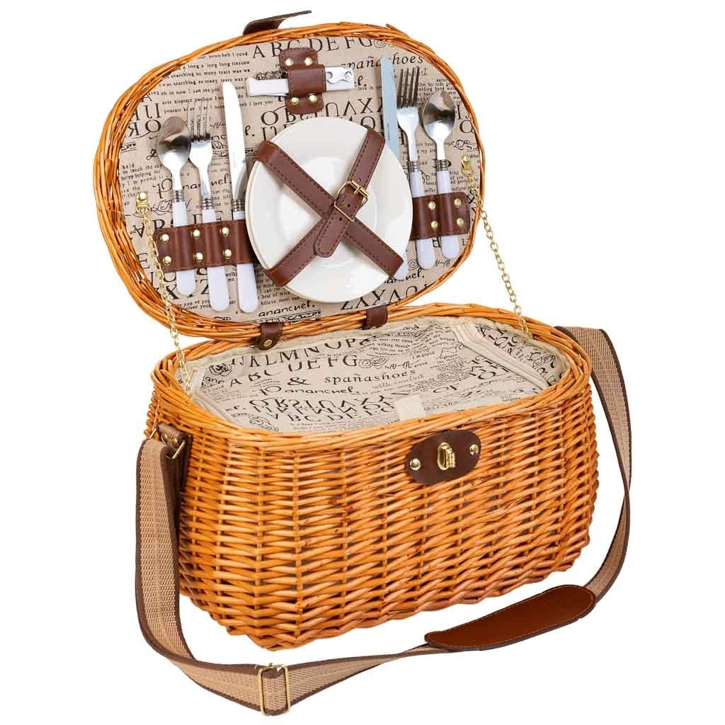 Cestino pic-nic marrone 40x28x22h