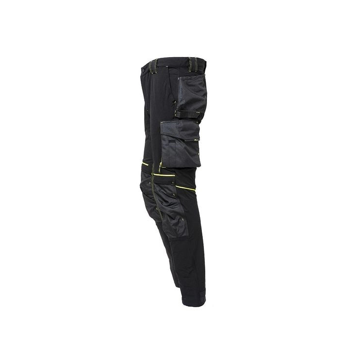 U-POWER PANTALONE ATOM SLIM FIT NERO-GIALLO TG.M- 1,0 pz