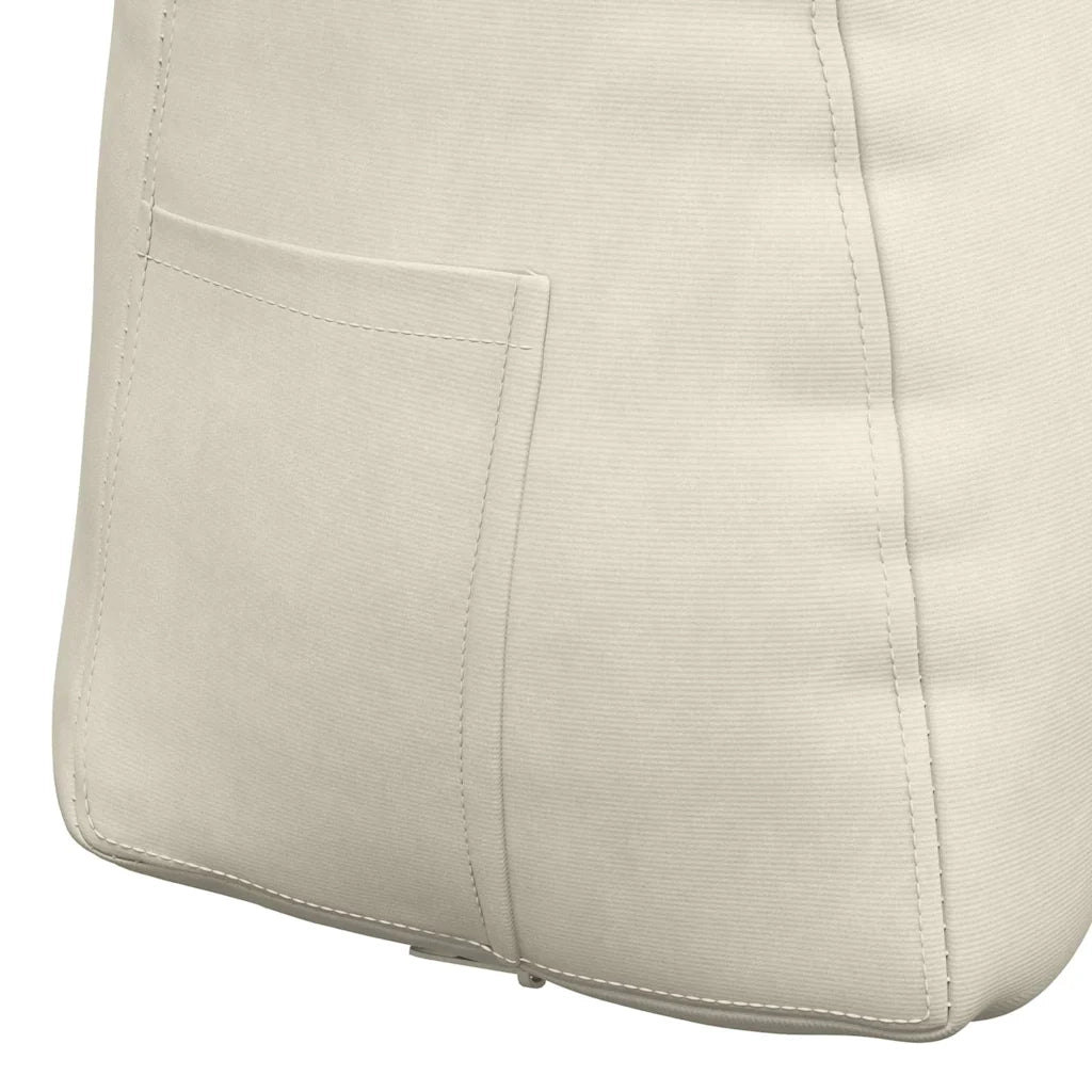 Cuscino per Schiena Crema 45 x 24 x 50 cm Velluto 42014380