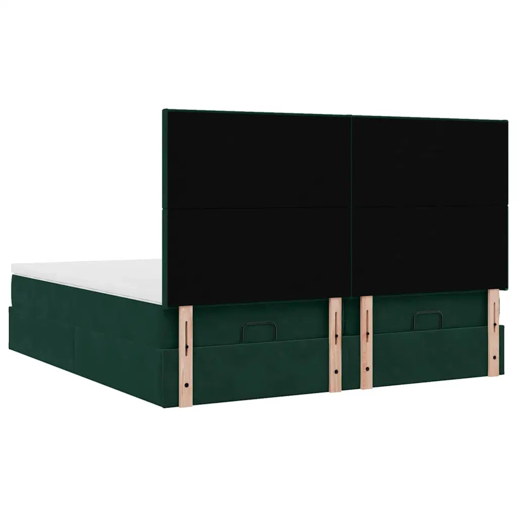 Struttura Letto Pouf con Materassi 160x200 cm Velluto 3313751