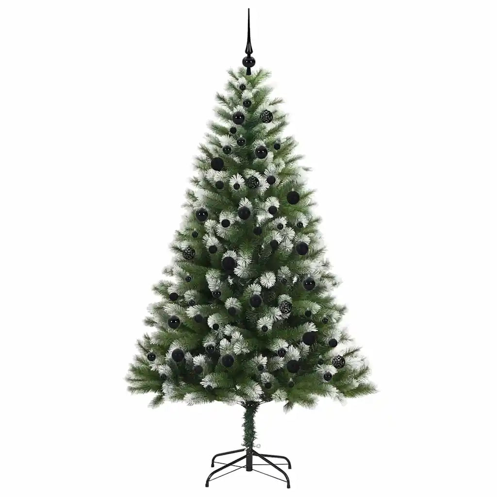 Albero di Natale artificiale a cerniera con neve fioccata 3395452