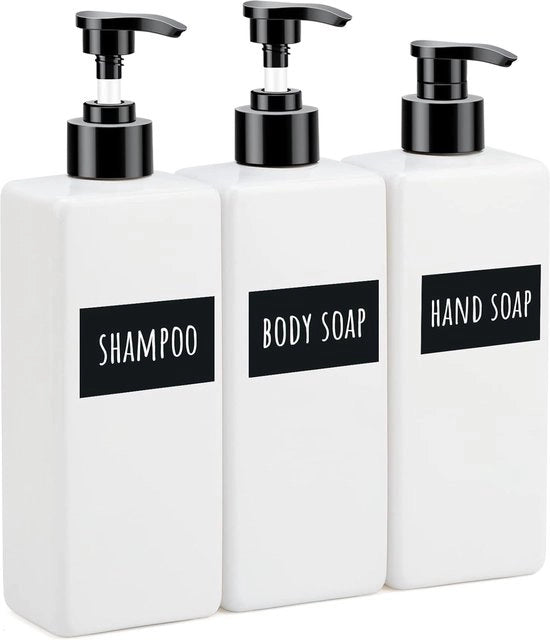 Set di 3 Bottiglie di Pompaggio per Bagno e Cucina, 500 ml