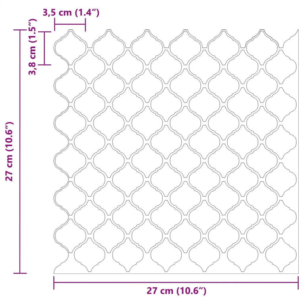 Piastrella Lanturn 10 pcs Beige 27 x 27 cm Poliuretano e PET
