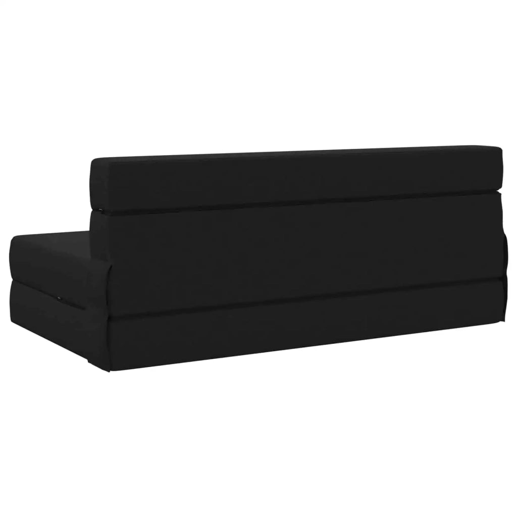 Divano letto | Sof¨¤ letto | Letto singolo Pieghevole Nero 152 x 86,5 x 60 cm Tessuto