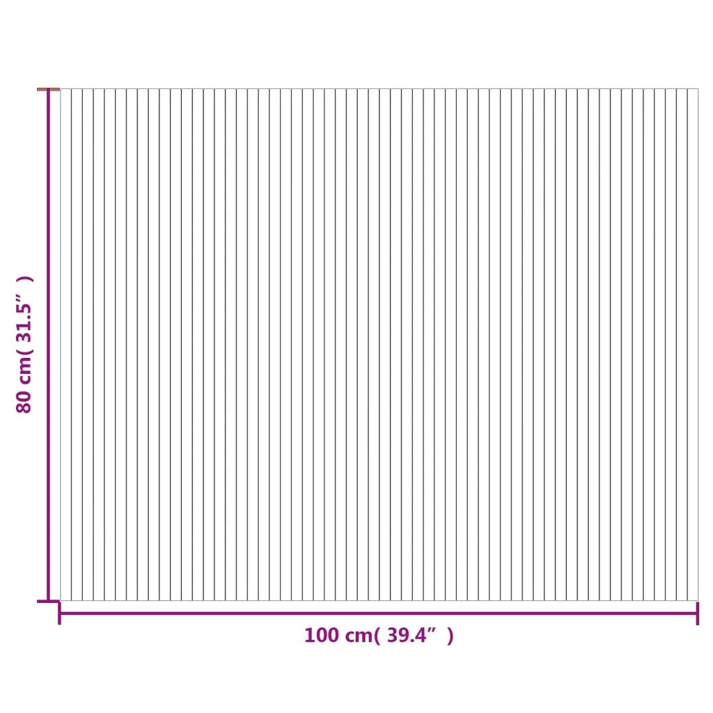 Tappeto Rettangolare Nero 80x100 cm in Bambù 376768