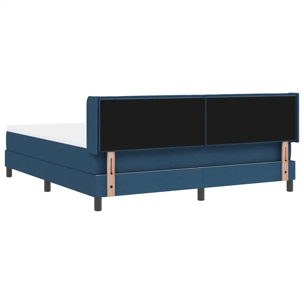 Letto a molle con testiera Blu 200 x 180 cm Tessuto 3341061