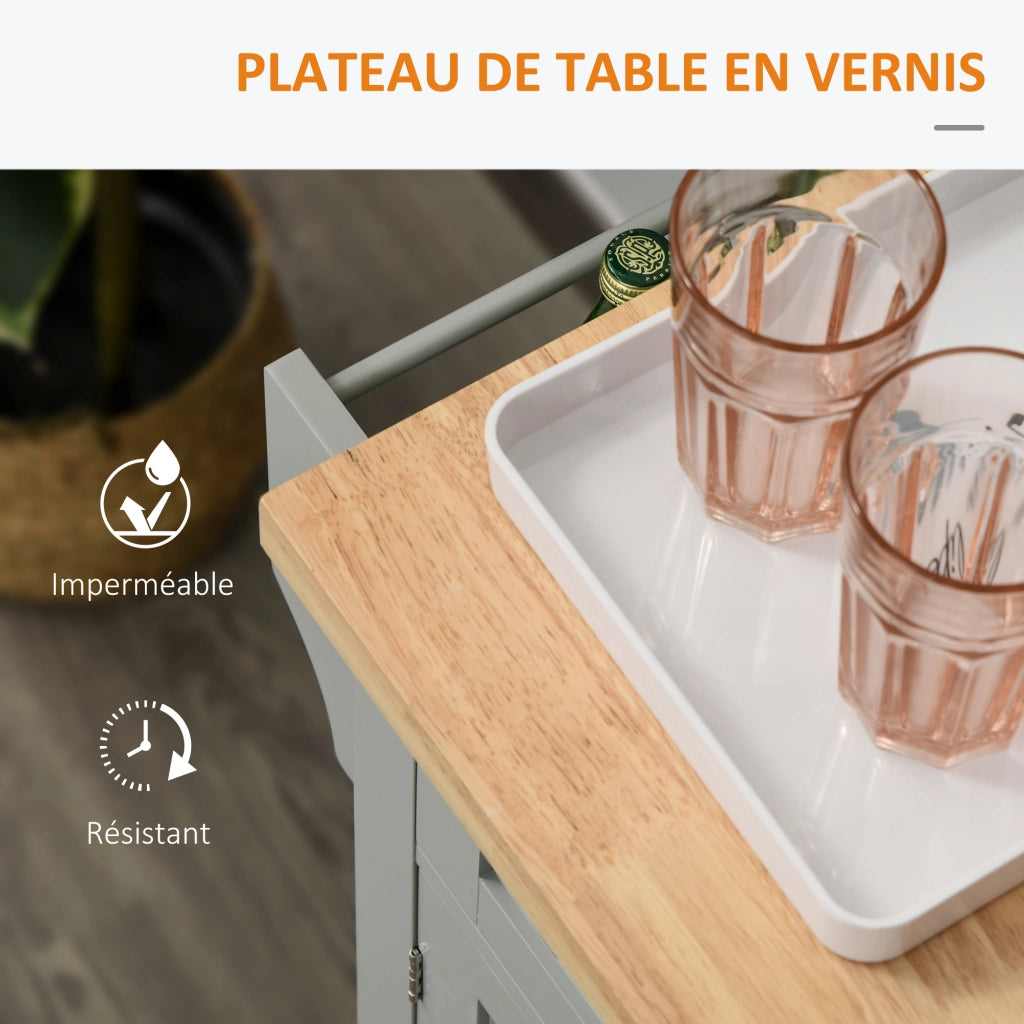 Tavolo da cucina con ripiani ¨C Minimal ¨C grigio