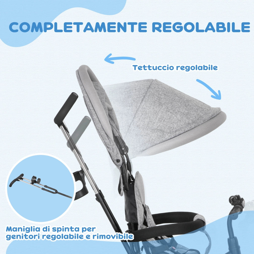 Triciclo Bambini 6 in 1 ¨C Minimal ¨C Grigio