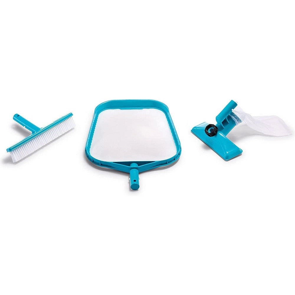 Trade Shop - Set Di Pulizia Basic Per Piscina Retina Spazzola Testa Aspiratrice Vacuum 29056 -