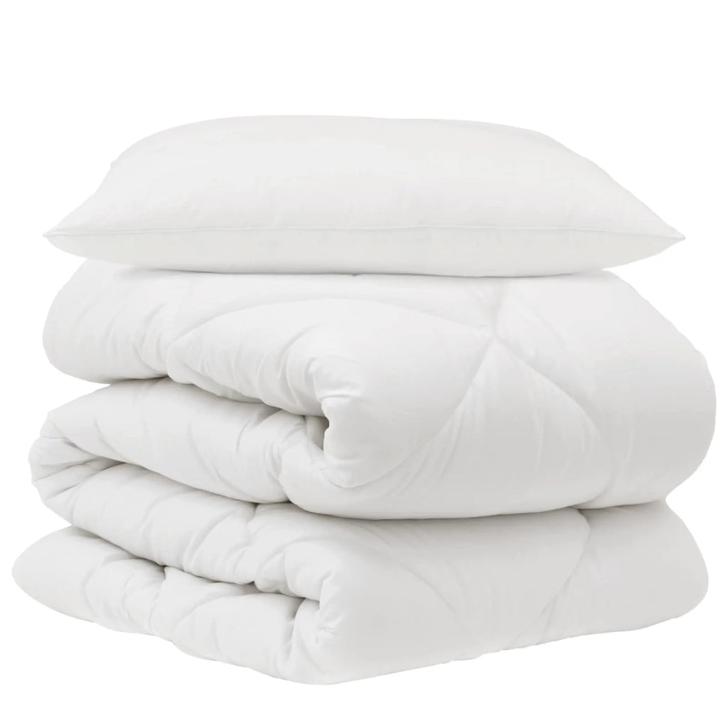 Piumone con cuscino 2 pcs Bianco Microfibra 3376632