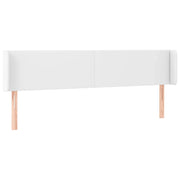 Testiera | Testata ad Orecchio Bianca 203x16x78/88 cm in Similpelle