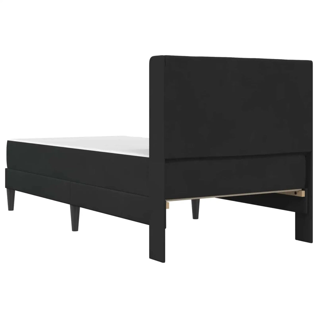 Struttura letto con materasso-Giroletto Nero 80 x 200 cm Velluto 505612