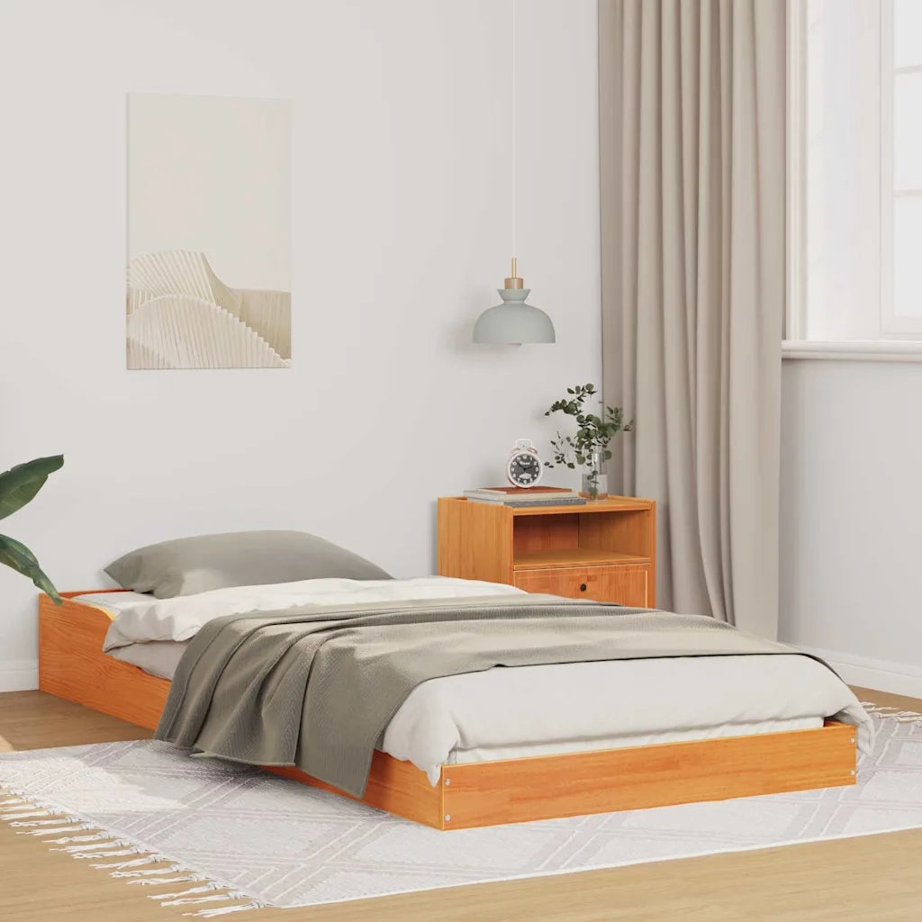 Struttura del letto Marrone cerato 90 x 210 cm Pino massello 873348