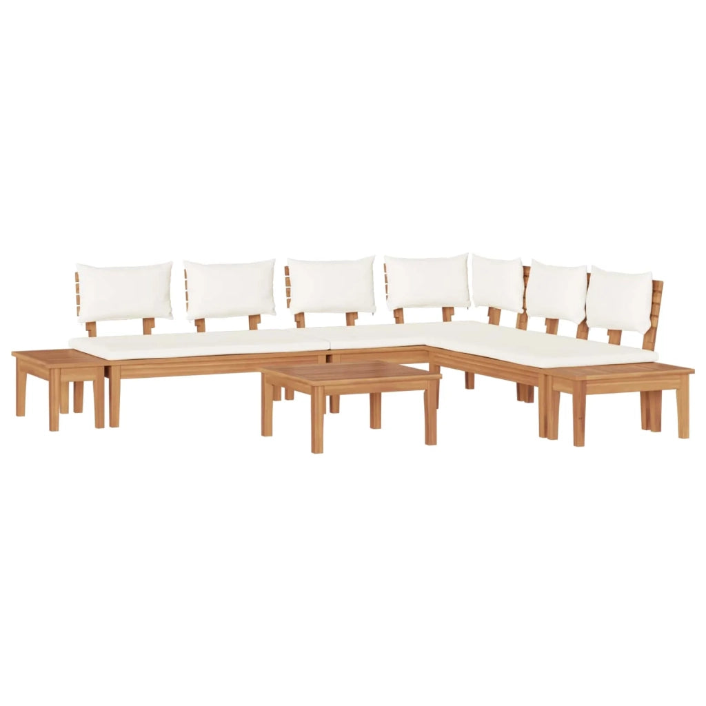 Set Divano da Giardino 4 pcs Marrone e Crema 3356866