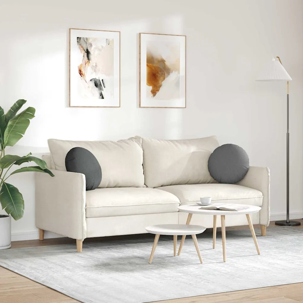 Cuscini per Seduta 2 pcs Grigio scuro Ø40 x 13 cm Tessuto 42014121