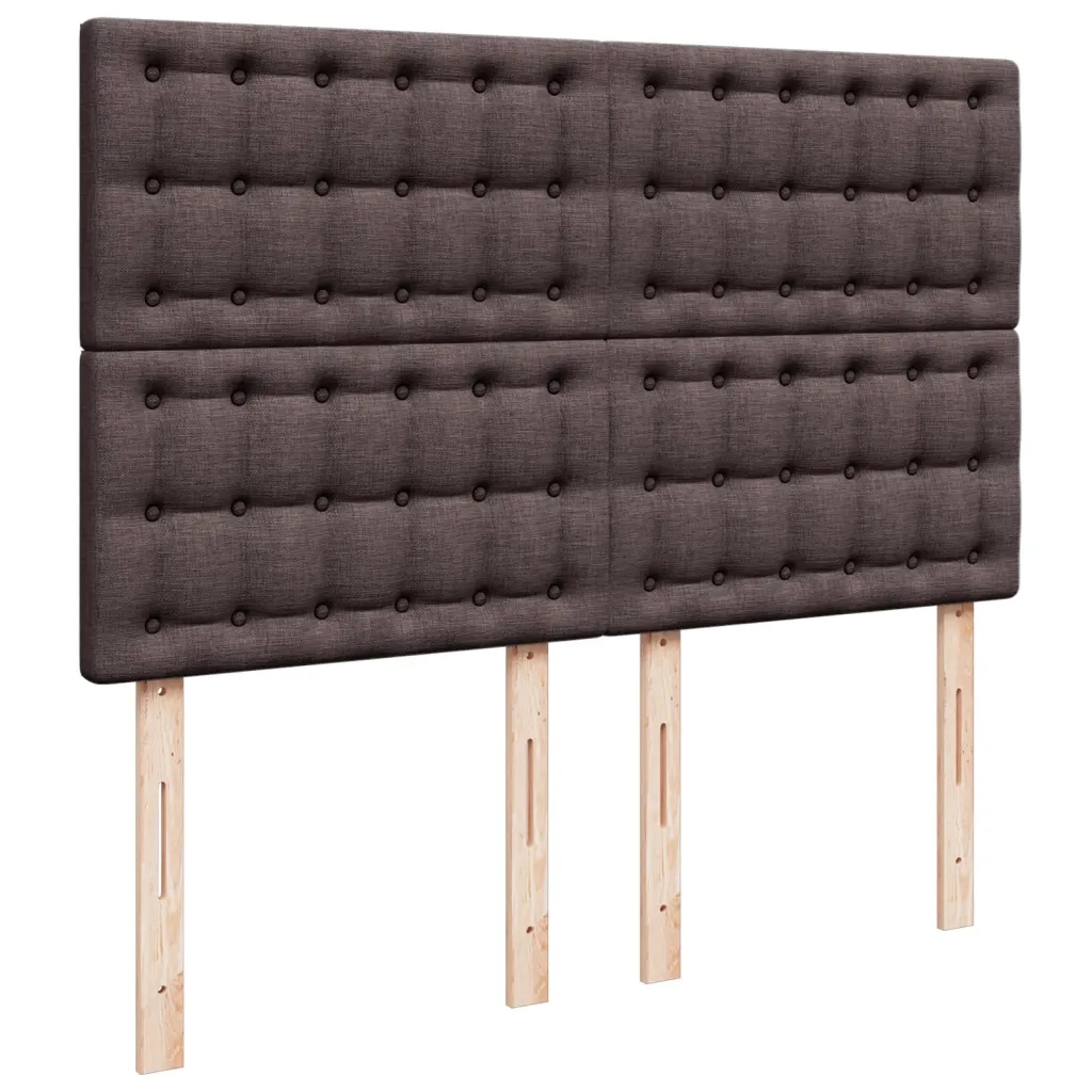 Giroletto a Molle con Materasso Marrone Scuro 140x190cm Tessuto 3293592