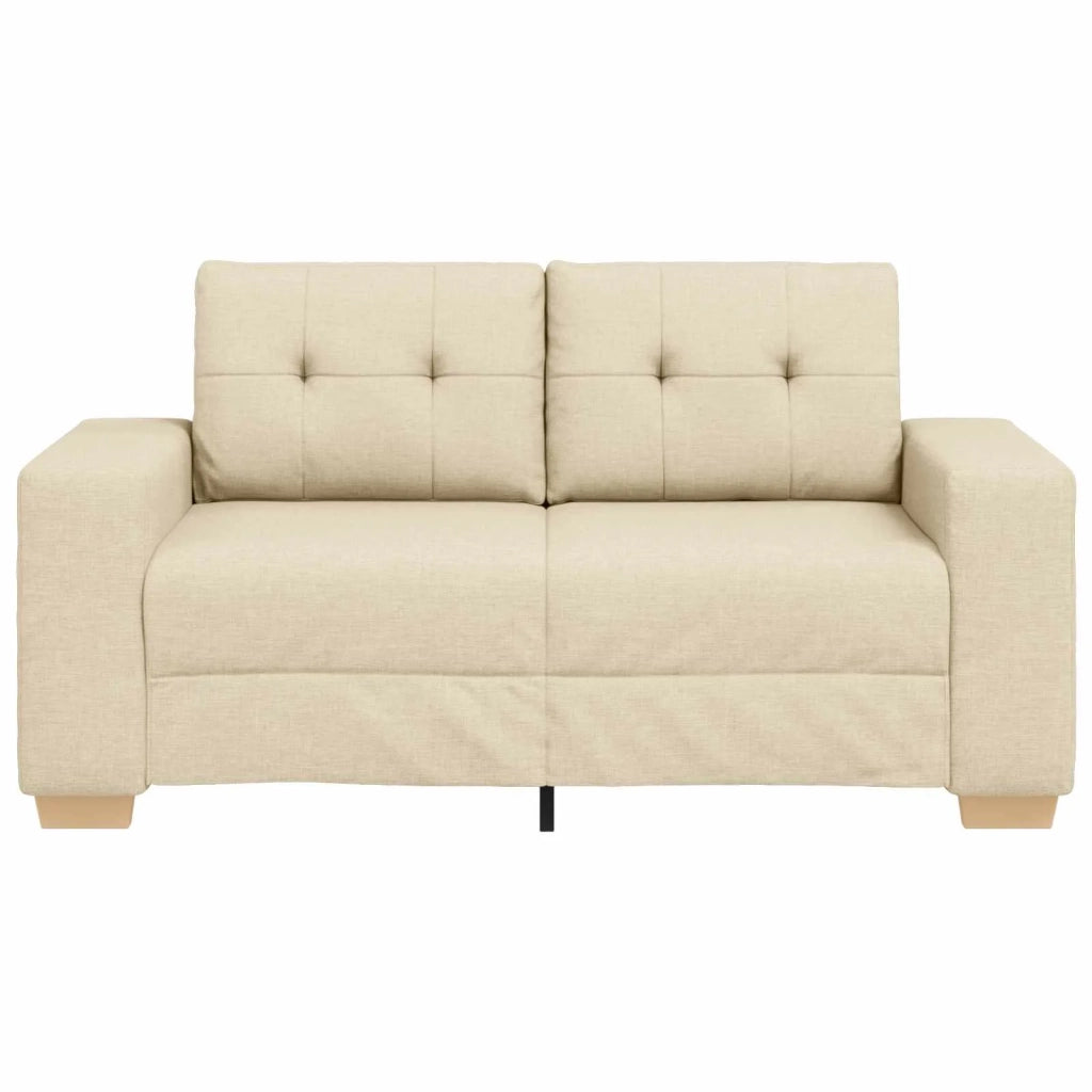 Divano | Divano da soggiorno | Sofa a due posti con cuscino Crema Tessuto