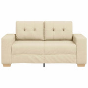 Divano | Divano da soggiorno | Sofa a due posti con cuscino Crema Tessuto